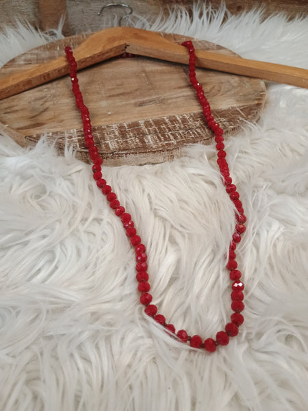 The Start There Red Crystal Necklace