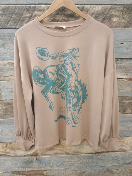 The Bucking Bronc Mocha Sweatshirt