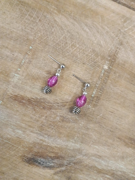 The Show Me The Way Pink Crystal Earrings
