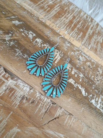 The Follow This Teardrop Turquoise Earrings