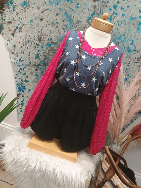 The Backstitch Black Shorts