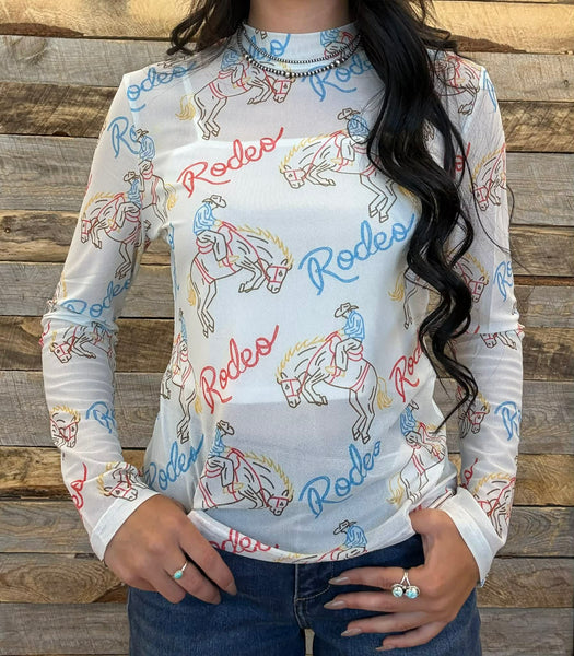 The Rodeo Mesh Top