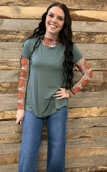 The Walk This Way Ash Jade Top