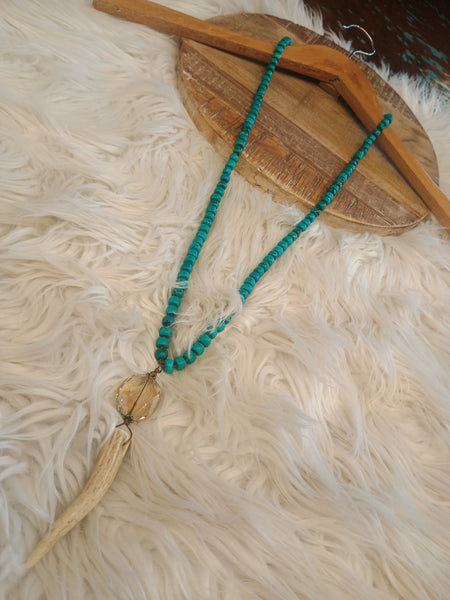 The Day Bone Tooth Turquoise Necklace
