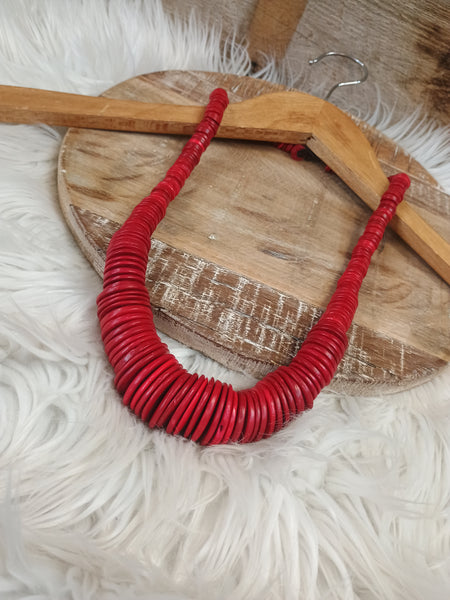 The Round Red Necklace
