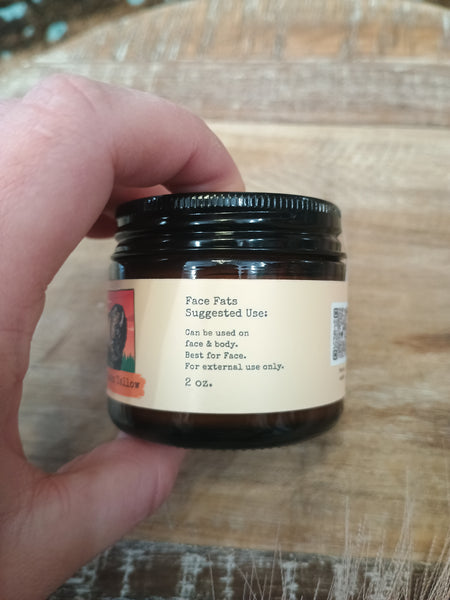 Small Unscented Face Fats Premium Whipped Bison Tallow