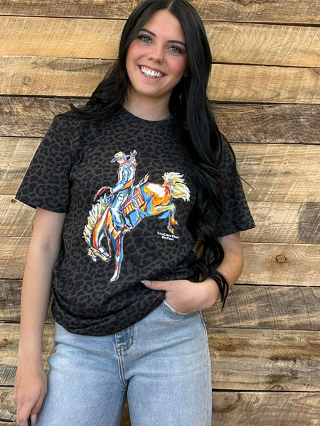 The CrissCross Chaos Bronc Leopard Tee