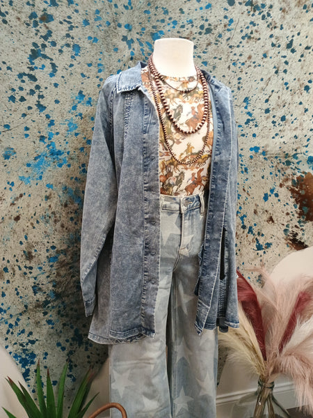 The Perfect Denim Fringe Jacket