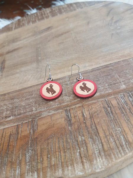 The Wyoming Circle Red Earrings