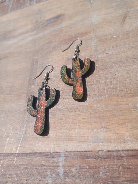 The Cactus Way Leather Earrings