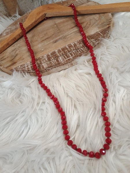 The Start There Red Crystal Necklace