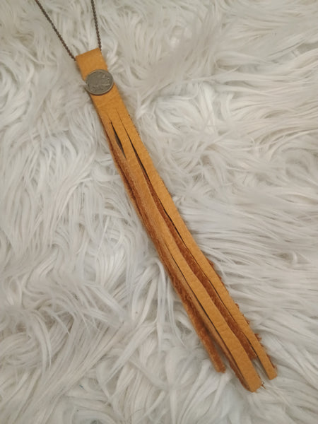 The Indian Nickel Head Leather Necklace