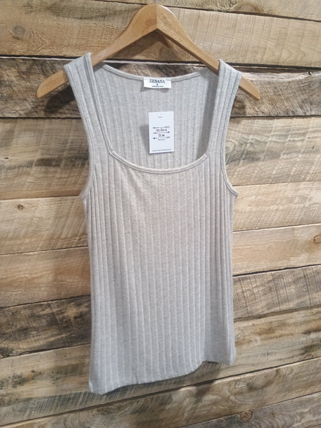 The Talk It Up Mocha Tank Top