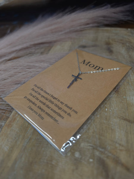 The Mom Cross Waterproof Necklace