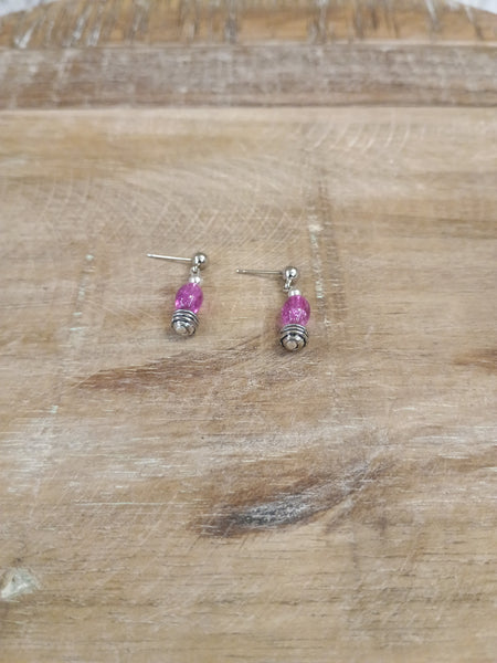 The Show Me The Way Pink Crystal Earrings