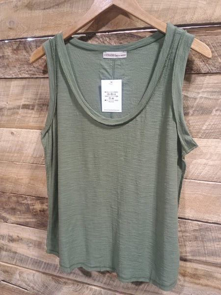 The New Way Light Olive Tank Top