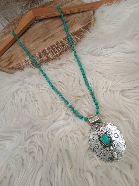 The Way To It Turquoise Pendant Necklace