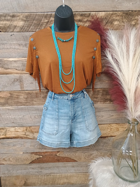 The Hadley High Rise Light Jean Shorts