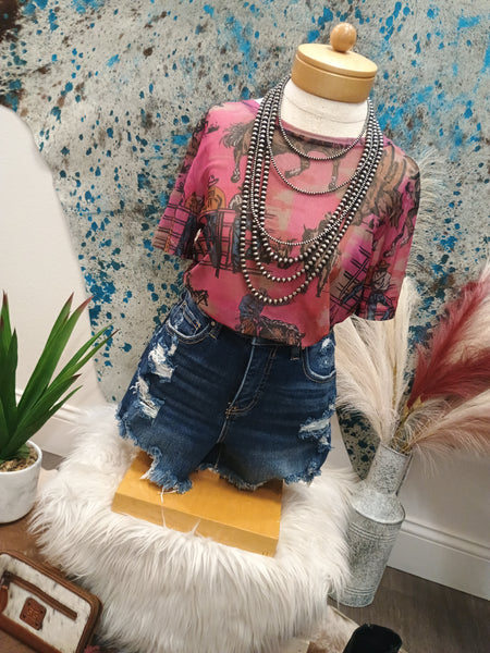 The Cowtown Couture Mesh Top