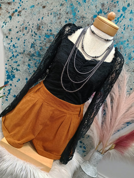 The Backstitch Saddle Tan Shorts