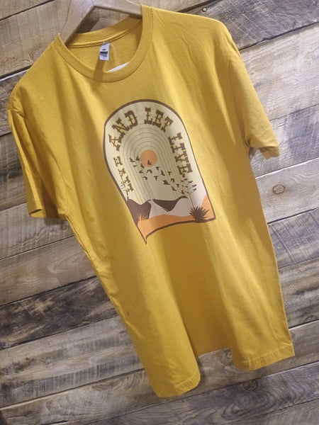 The Live and Let Live Mustard Tee