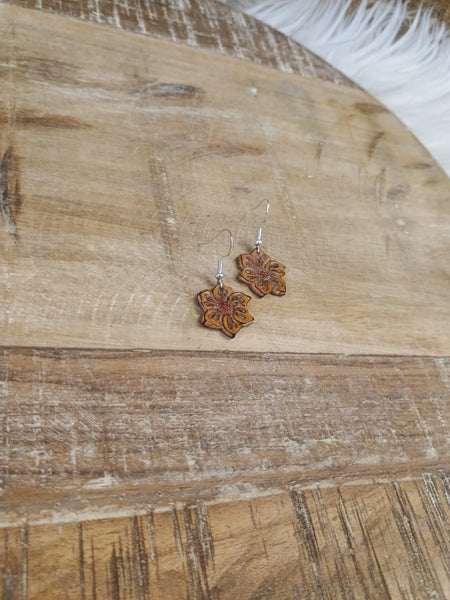 The Little Lilies Leather Earrings
