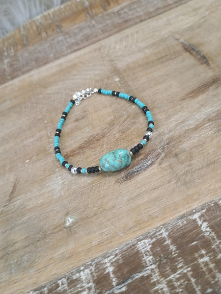 The Real Turquoise and Black Bracelet