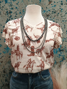 The Cowboys and Indians Ruffle Sleeved Top