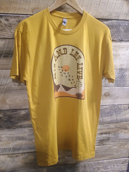 The Live and Let Live Mustard Tee