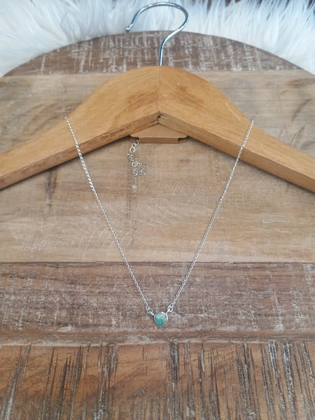 The Simple Cross Turquoise & Brass Necklace