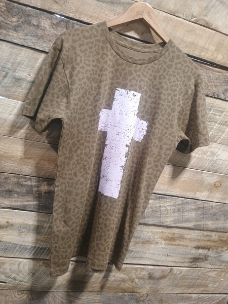 The Cross Leopard Brown Tee