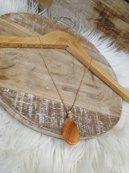 The Rust Orange Stone Necklace