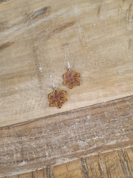The Little Lilies Leather Earrings