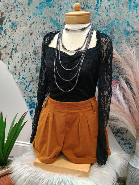 The Backstitch Saddle Tan Shorts
