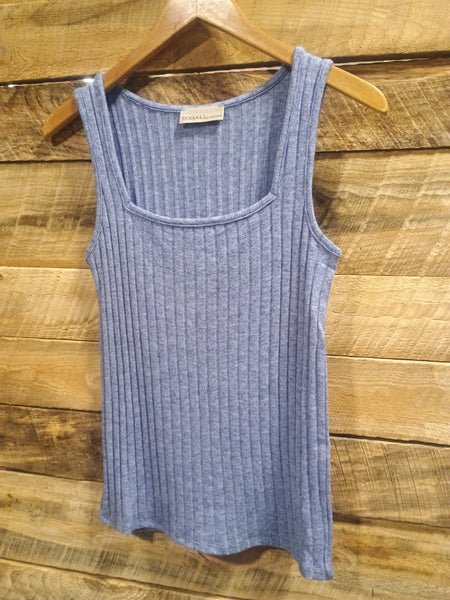 The Talk It Up Light Navy Tank Top