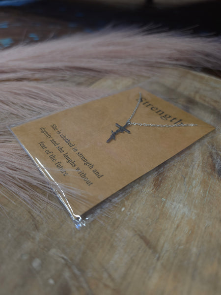 The Strength Cross Waterproof Necklace