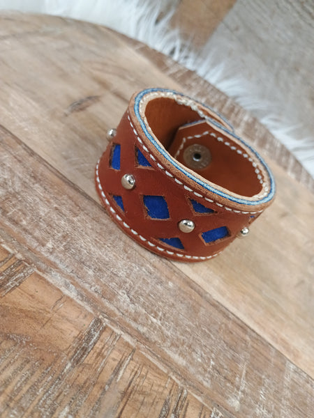 The Start For Studs Leather Bracelet
