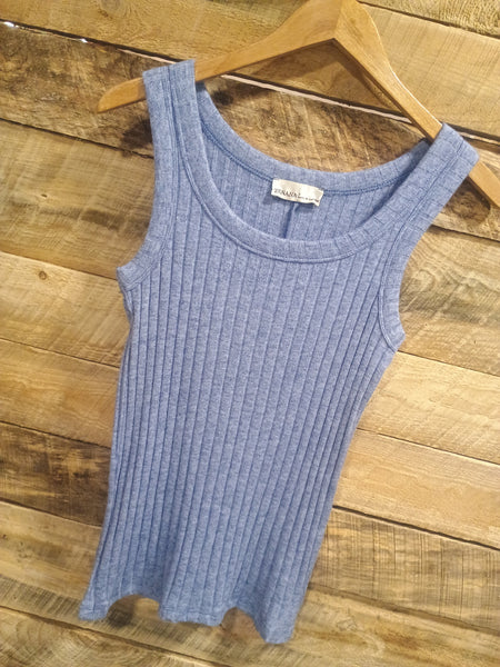 The Talk To Us Light Navy Tank Top
