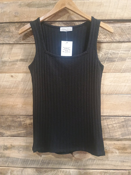 The Talk It Up Black Tank Top