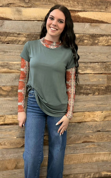 The Walk This Way Ash Jade Top
