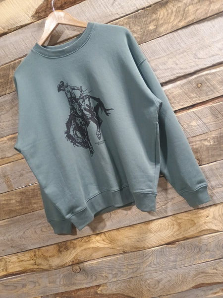 The Come Here Bronc Deep Basil Sweatshirt