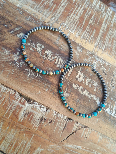 The Best Shot Natural Stone Faux Navajo Earrings