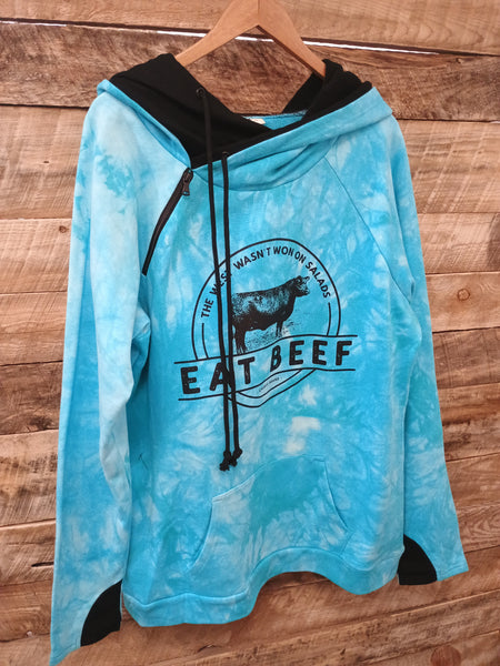 The Eat Beef Turquoise Hoodie Sweatshirt