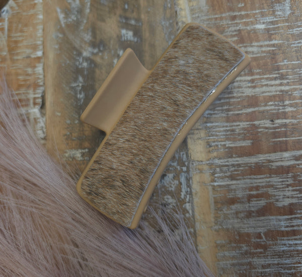 The Brindle Cowhide Hair Clip