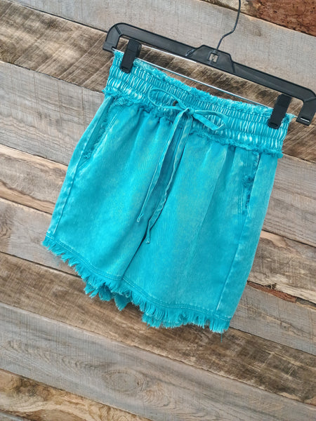 The Follow It Up Light Teal Shorts