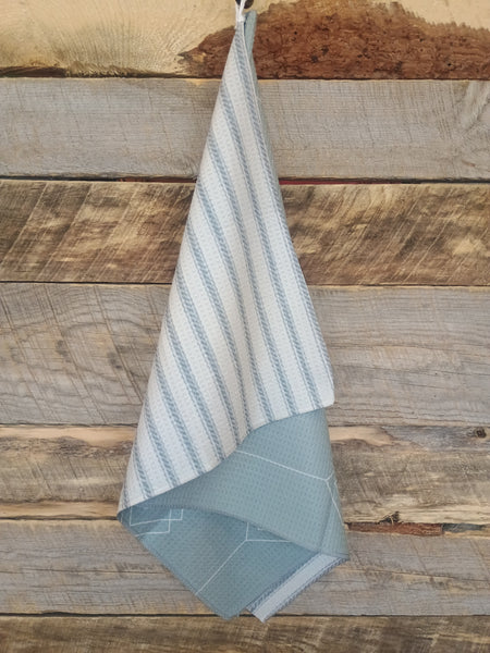 The Stipes and Arrows Sage Green Towel