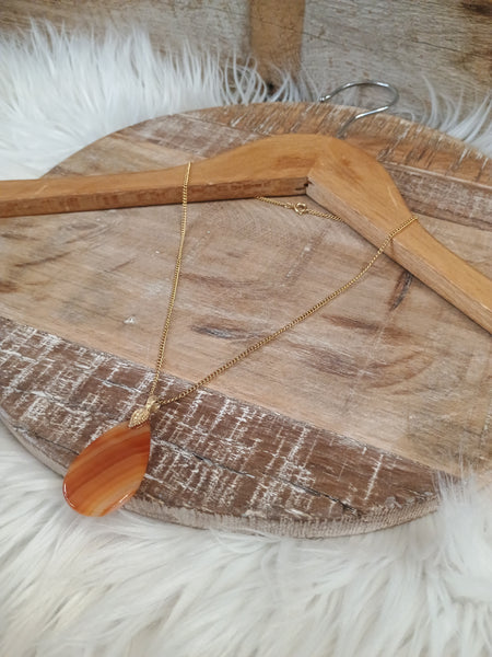 The Rust Orange Stone Necklace