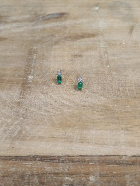 The Tiny Green Gold Earrings