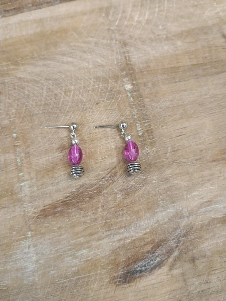 The Show Me The Way Pink Crystal Earrings