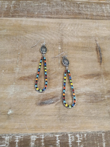 The Real Time Rainbow Stone Earrings